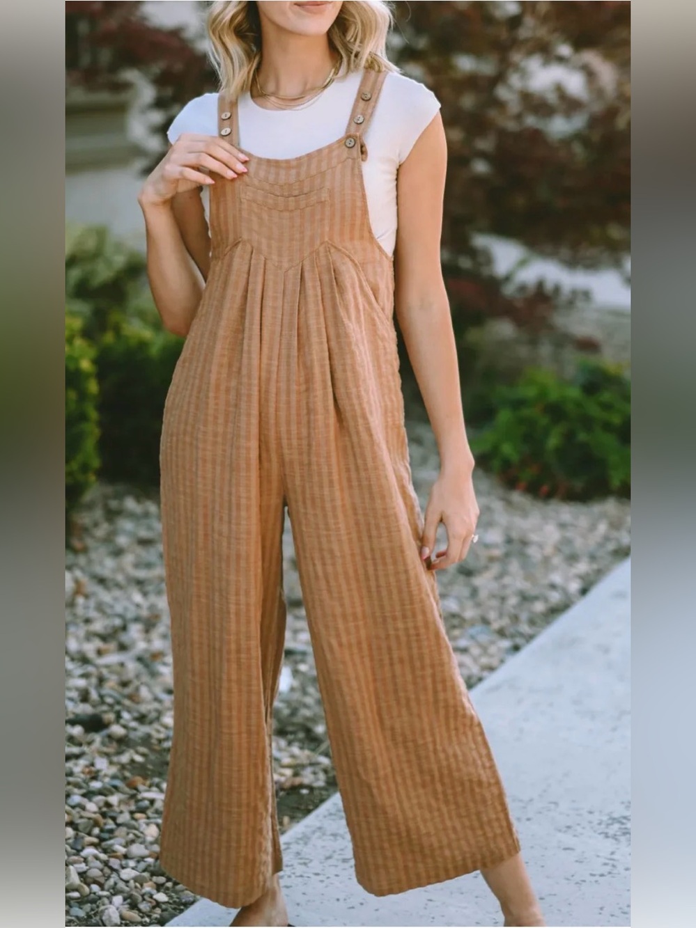 Three Bird Nest Women’s Wide Leg Cropoed Jumpsuit Size Large